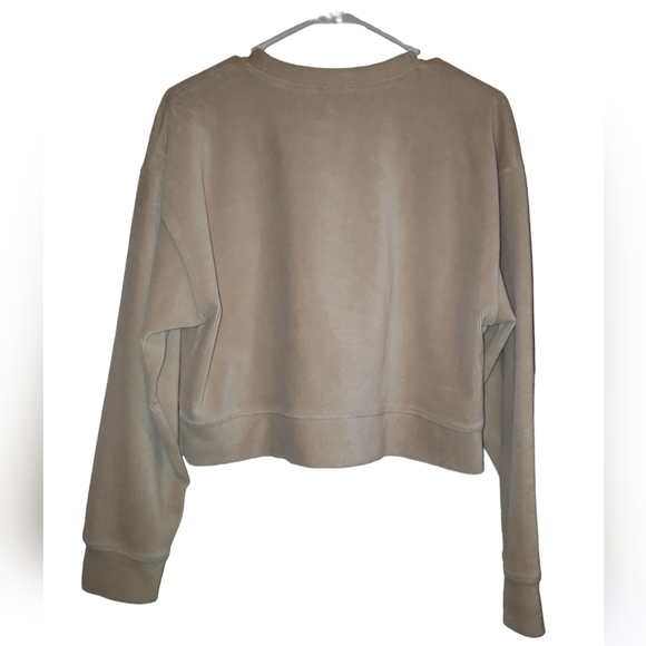 Zara high low crop sweatshirt- Cream Color - Picture 3 of 5